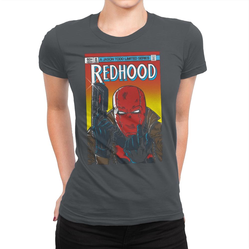Red Hood - Womens Premium T-Shirts RIPT Apparel Small / Heavy Metal