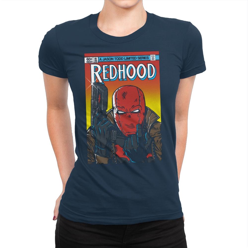 Red Hood - Womens Premium T-Shirts RIPT Apparel Small / Midnight Navy
