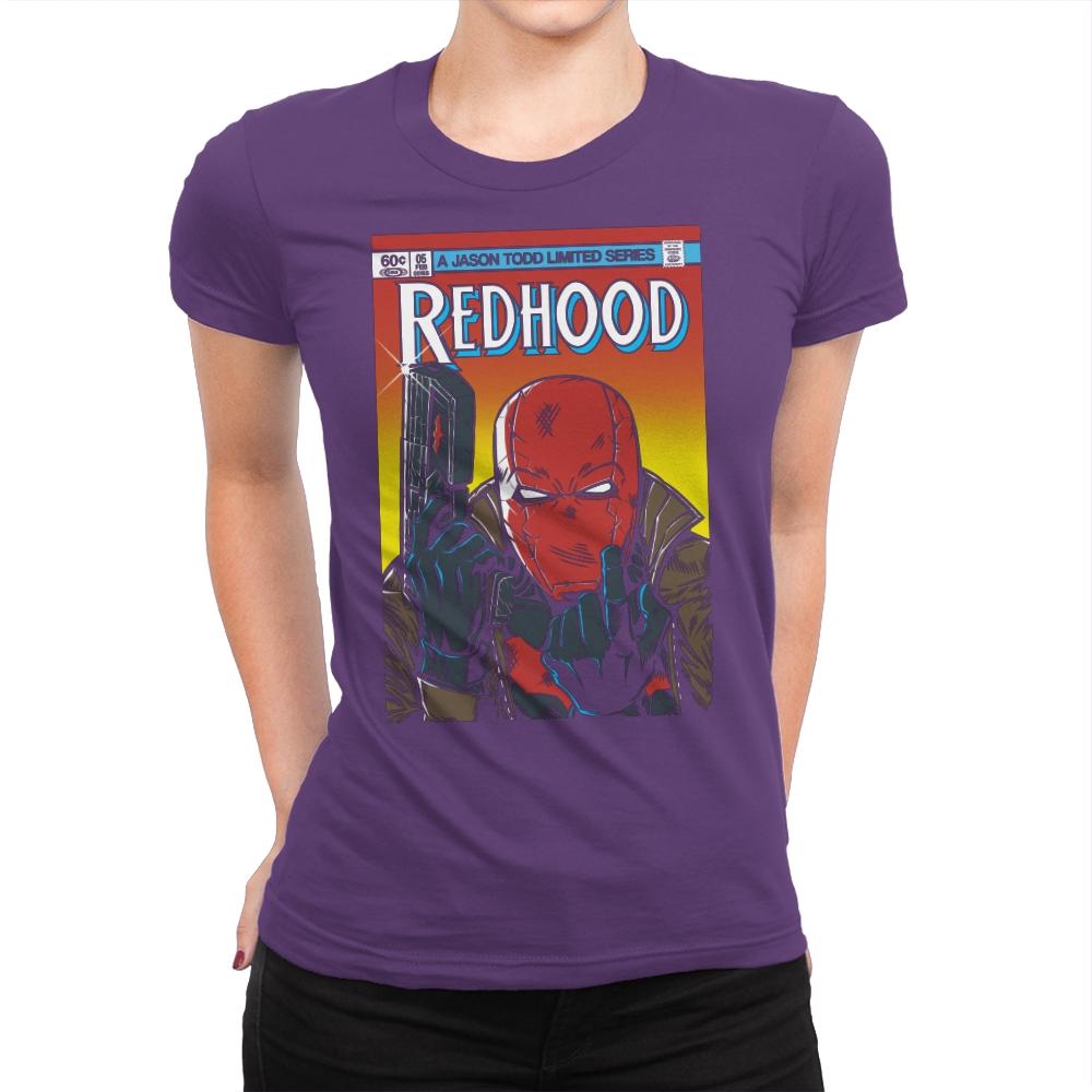 Red Hood - Womens Premium T-Shirts RIPT Apparel Small / Purple Rush