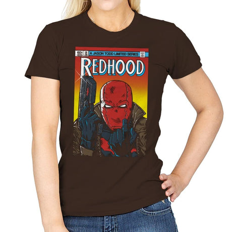 Red Hood - Womens T-Shirts RIPT Apparel Small / Dark Chocolate