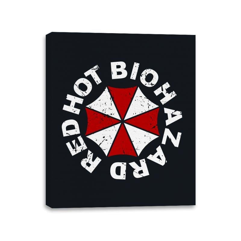 Red Hot Biohazard - Canvas Wraps Canvas Wraps RIPT Apparel 11x14 / Black