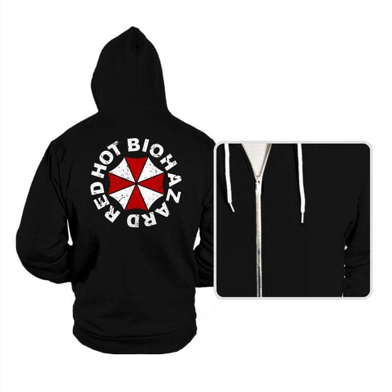Red Hot Biohazard - Hoodies Hoodies RIPT Apparel Small / Black