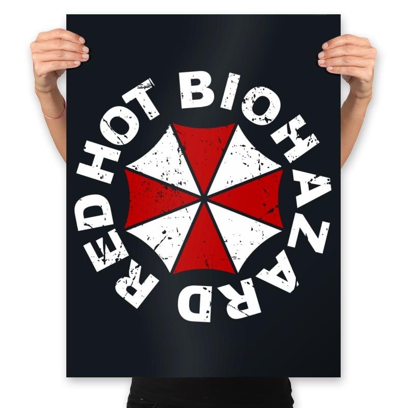 Red Hot Biohazard - Prints Posters RIPT Apparel 18x24 / Black
