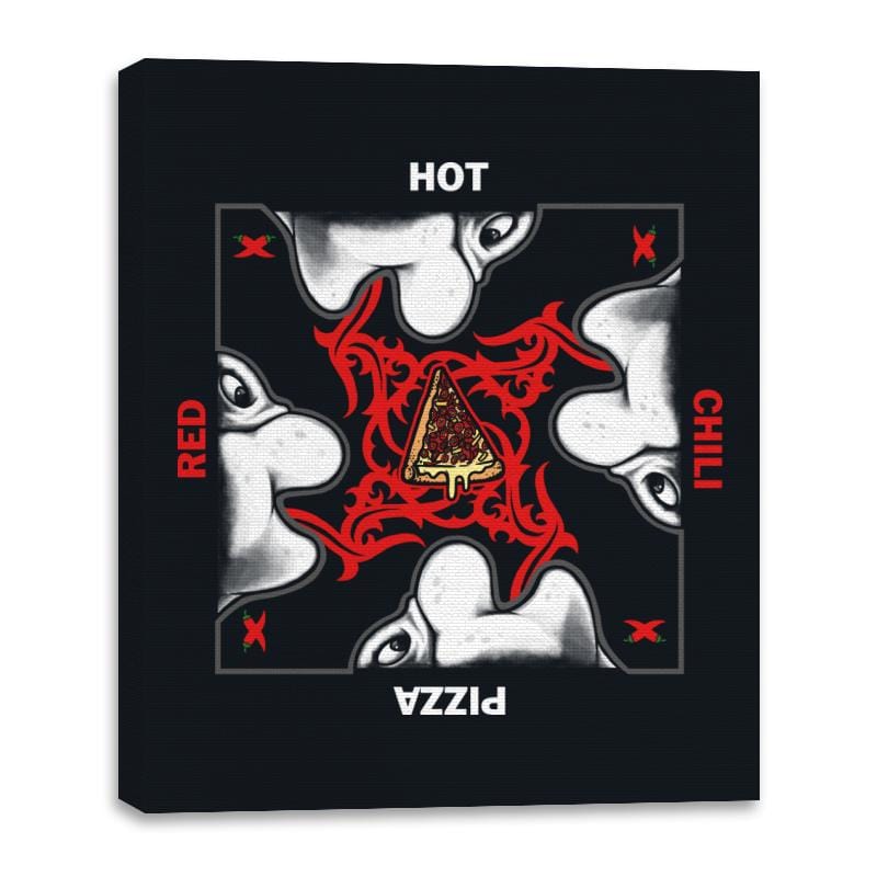 Red Hot Chili Pizza - Canvas Wraps Canvas Wraps RIPT Apparel 16x20 / Black