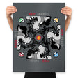Red Hot Fire Ball - Prints Posters RIPT Apparel 18x24 / Charcoal
