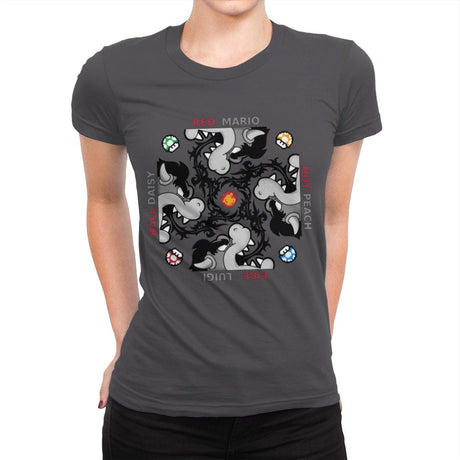 Red Hot Fire Ball - Womens Premium T-Shirts RIPT Apparel Small / Heavy Metal