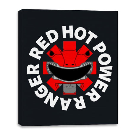 Red Hot Power Ranger - Canvas Wraps Canvas Wraps RIPT Apparel 16x20 / Black