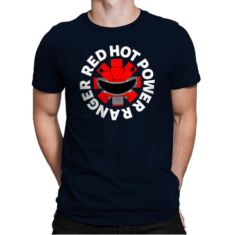 Red Hot Power Ranger - Mens Premium T-Shirts RIPT Apparel Small / Midnight Navy