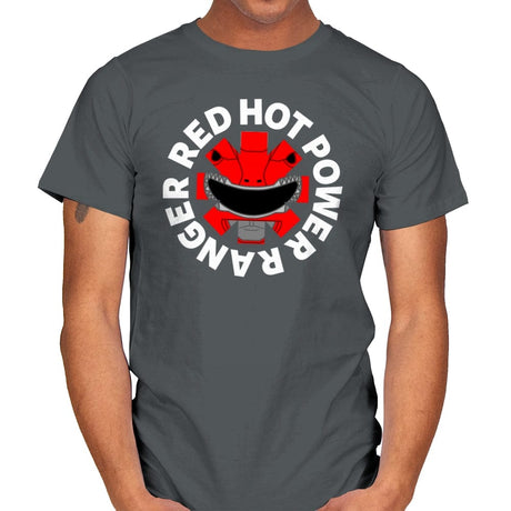 Red Hot Power Ranger - Mens T-Shirts RIPT Apparel Small / Charcoal