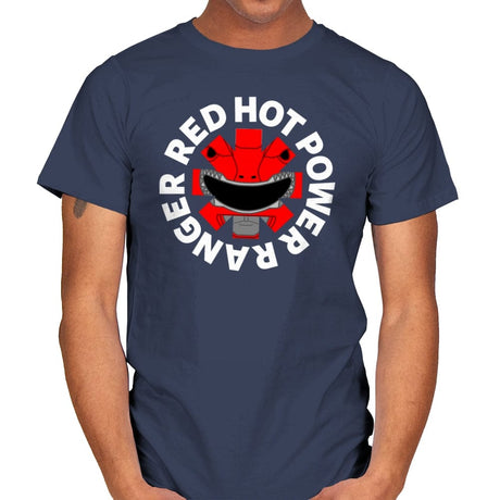 Red Hot Power Ranger - Mens T-Shirts RIPT Apparel Small / Navy