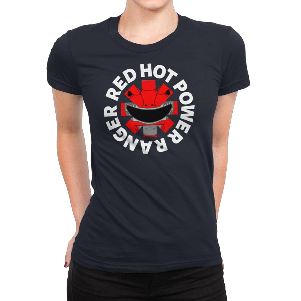 Red Hot Power Ranger - Womens Premium T-Shirts RIPT Apparel Small / Midnight Navy