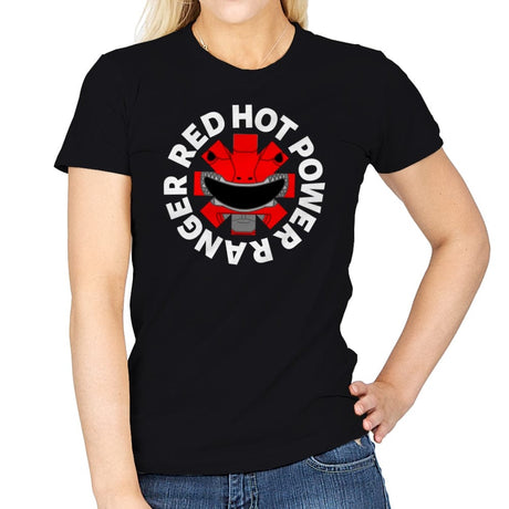 Red Hot Power Ranger - Womens T-Shirts RIPT Apparel Small / Black
