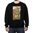 Red Kame Ninja - Crew Neck Sweatshirt Crew Neck Sweatshirt RIPT Apparel Small / Black