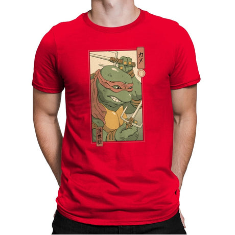 Red Kame Ninja - Mens Premium T-Shirts RIPT Apparel Small / Red