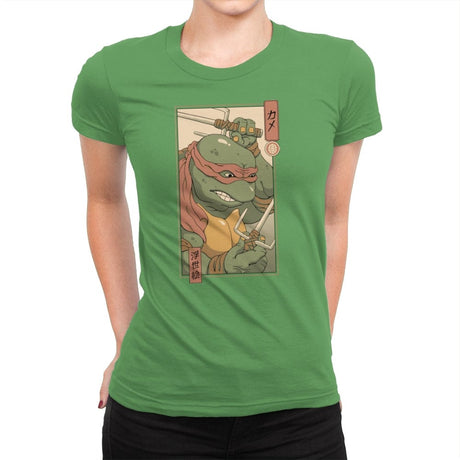 Red Kame Ninja - Womens Premium T-Shirts RIPT Apparel Small / Kelly