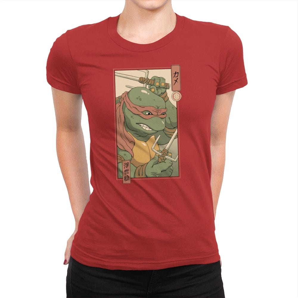 Red Kame Ninja - Womens Premium T-Shirts RIPT Apparel Small / Red