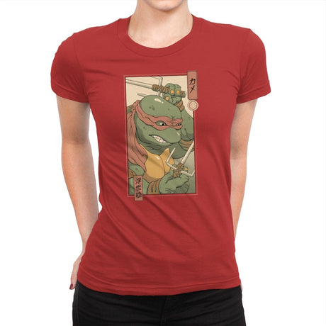 Red Kame Ninja - Womens Premium T-Shirts RIPT Apparel Small / Red