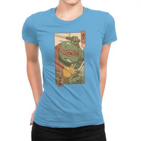 Red Kame Ninja - Womens Premium T-Shirts RIPT Apparel Small / Turquoise