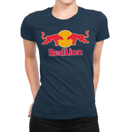 Red Lion Exclusive - Womens Premium T-Shirts RIPT Apparel Small / Midnight Navy