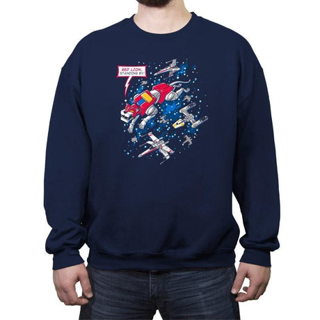Red Lion, Standing By - Crew Neck Sweatshirt Crew Neck Sweatshirt RIPT Apparel Small / Navy
