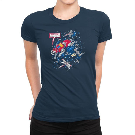 Red Lion, Standing By Exclusive - Womens Premium T-Shirts RIPT Apparel Small / Midnight Navy