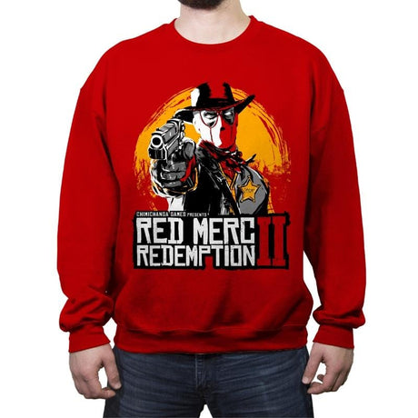 Red Merc Redemption II - Crew Neck Sweatshirt Crew Neck Sweatshirt RIPT Apparel Small / Red