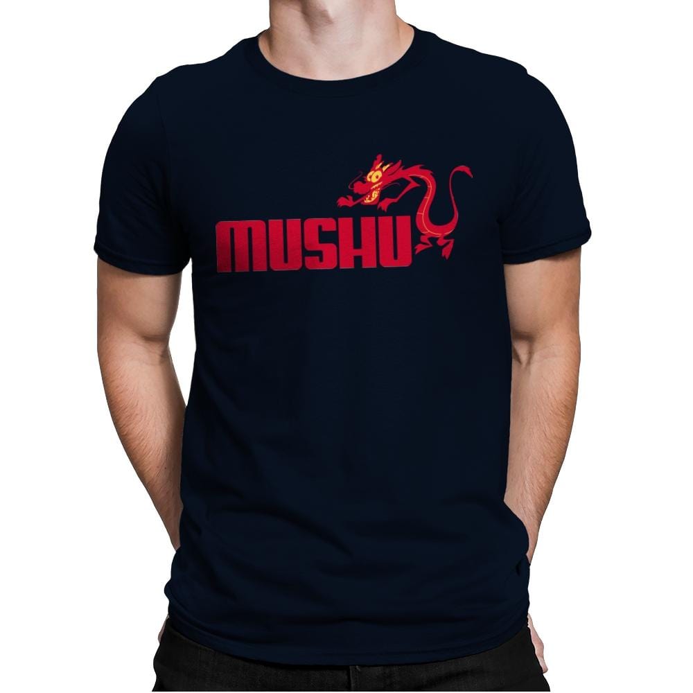 Red Mushuma  - Mens Premium T-Shirts RIPT Apparel Small / Midnight Navy