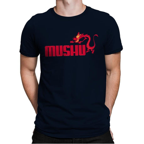 Red Mushuma  - Mens Premium T-Shirts RIPT Apparel Small / Midnight Navy