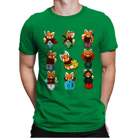 Red Panda Role Dice - Mens Premium T-Shirts RIPT Apparel Small / Kelly