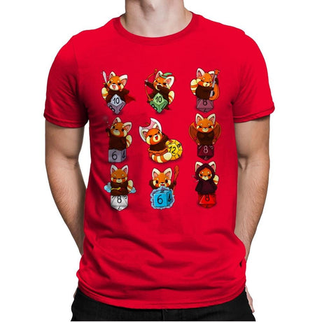 Red Panda Role Dice - Mens Premium T-Shirts RIPT Apparel Small / Red