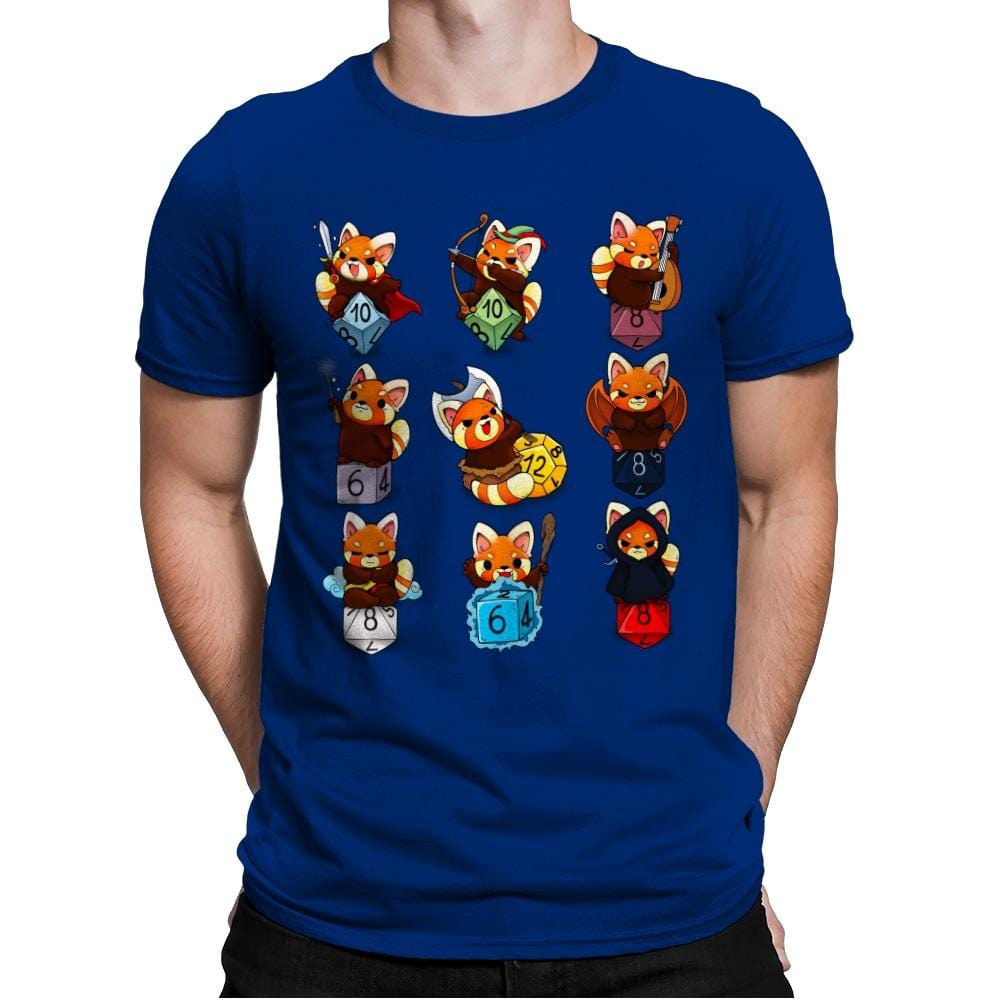 Red Panda Role Dice - Mens Premium T-Shirts RIPT Apparel Small / Royal