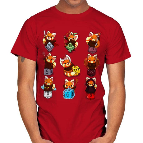 Red Panda Role Dice - Mens T-Shirts RIPT Apparel Small / Red