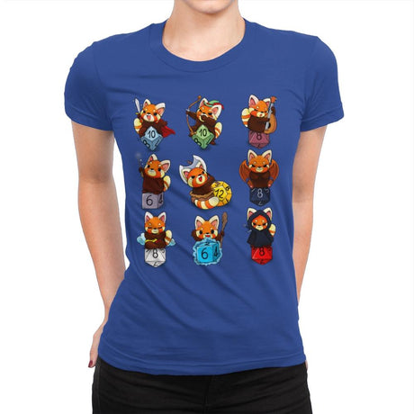 Red Panda Role Dice - Womens Premium T-Shirts RIPT Apparel Small / Royal