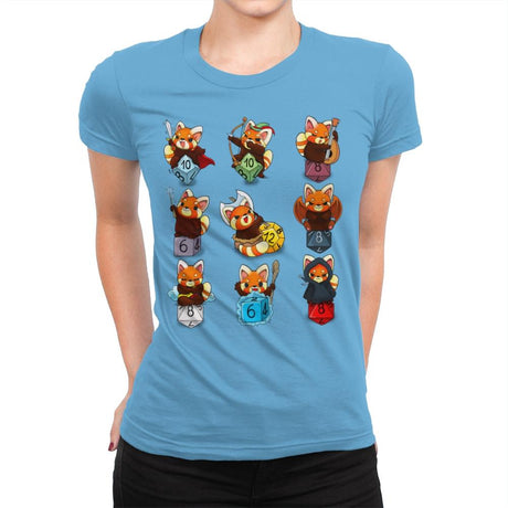 Red Panda Role Dice - Womens Premium T-Shirts RIPT Apparel Small / Turquoise