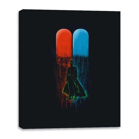 Red Pill Blue Pill - Canvas Wraps Canvas Wraps RIPT Apparel 16x20 / Black