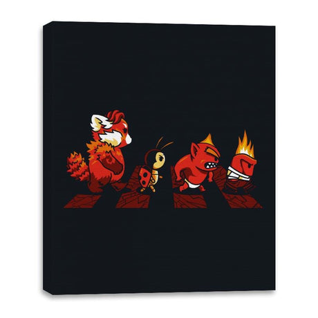 Red Rage Road - Canvas Wraps Canvas Wraps RIPT Apparel 16x20 / Black