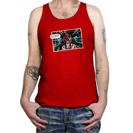 Red Ranger Standing By Exclusive - Tanktop Tanktop RIPT Apparel X-Small / Red