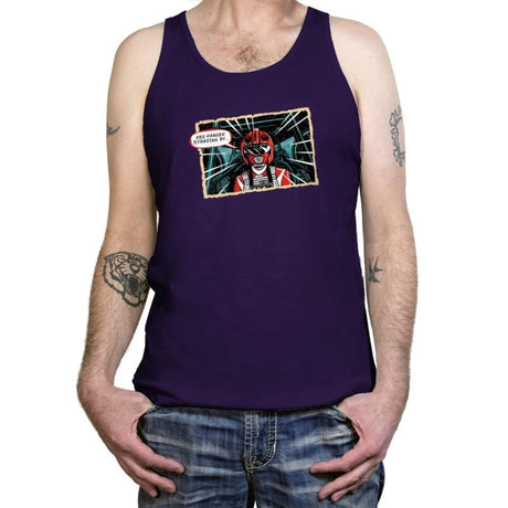 Red Ranger Standing By Exclusive - Tanktop Tanktop RIPT Apparel X-Small / Team Purple