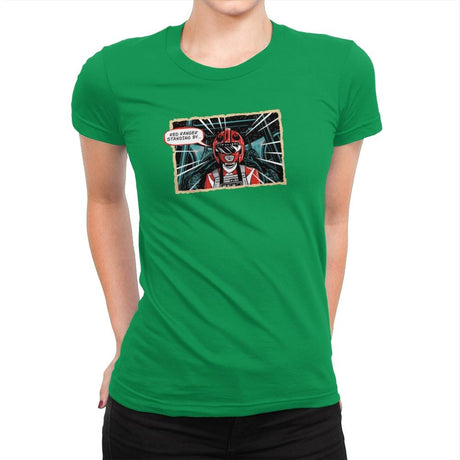 Red Ranger Standing By Exclusive - Womens Premium T-Shirts RIPT Apparel Small / Kelly Green