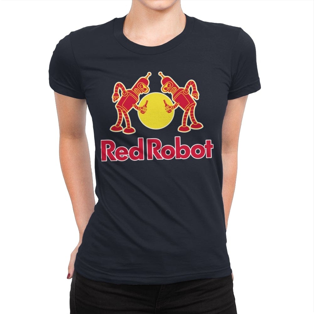 Red Robot - Womens Premium T-Shirts RIPT Apparel Small / Midnight Navy