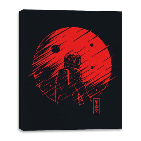 Red Space - Canvas Wraps Canvas Wraps RIPT Apparel 16x20 / Black