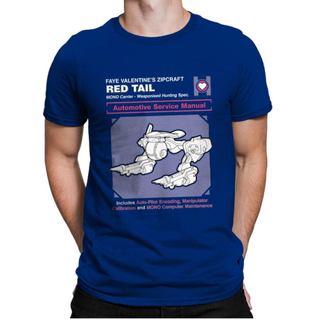 Red Tail Service Manual - Mens Premium T-Shirts RIPT Apparel Small / Royal