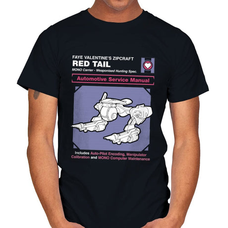 Red Tail Service Manual - Mens T-Shirts RIPT Apparel Small / Black