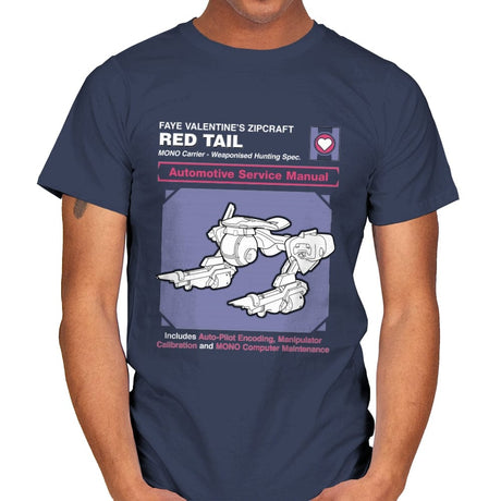 Red Tail Service Manual - Mens T-Shirts RIPT Apparel Small / Navy