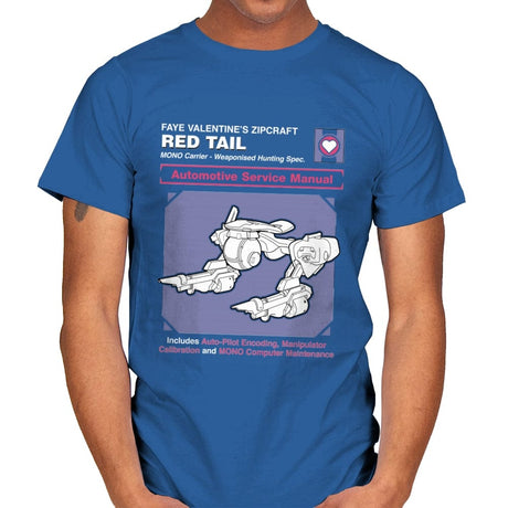 Red Tail Service Manual - Mens T-Shirts RIPT Apparel Small / Royal