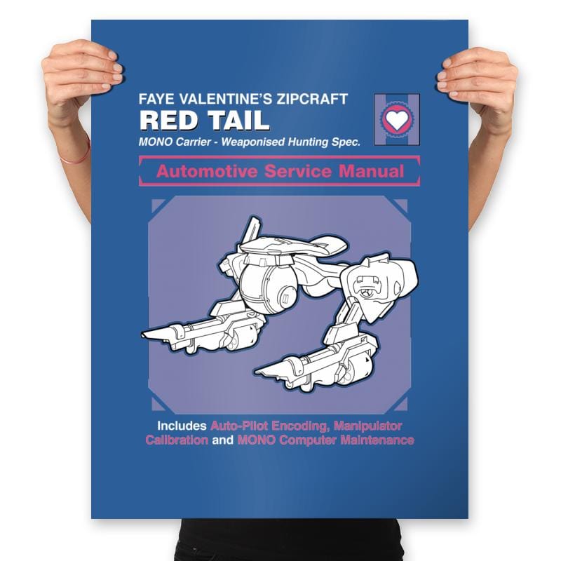 Red Tail Service Manual - Prints Posters RIPT Apparel 18x24 / Royal