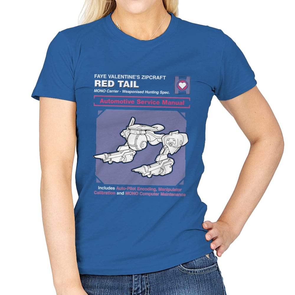 Red Tail Service Manual - Womens T-Shirts RIPT Apparel Small / Royal