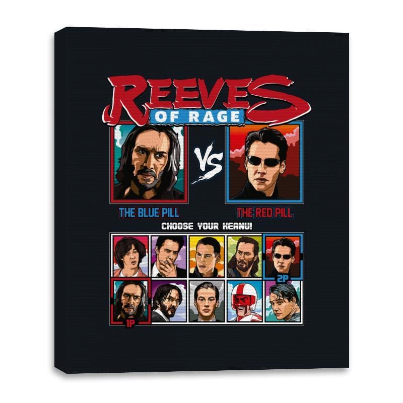 Reeves of Rage - Canvas Wraps Canvas Wraps RIPT Apparel 16x20 / Black