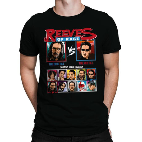 Reeves of Rage - Mens Premium T-Shirts RIPT Apparel Small / Black