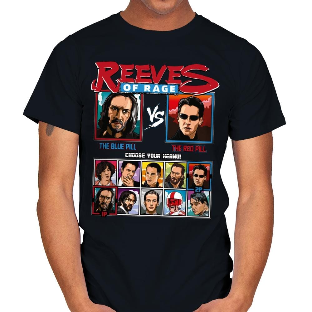 Reeves of Rage - Mens T-Shirts RIPT Apparel Small / Black